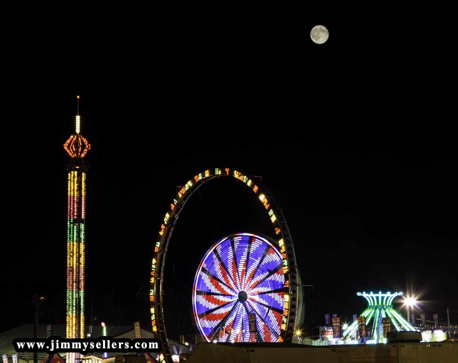 Blue Moon 7/31/2015 over the Cecil County Fair